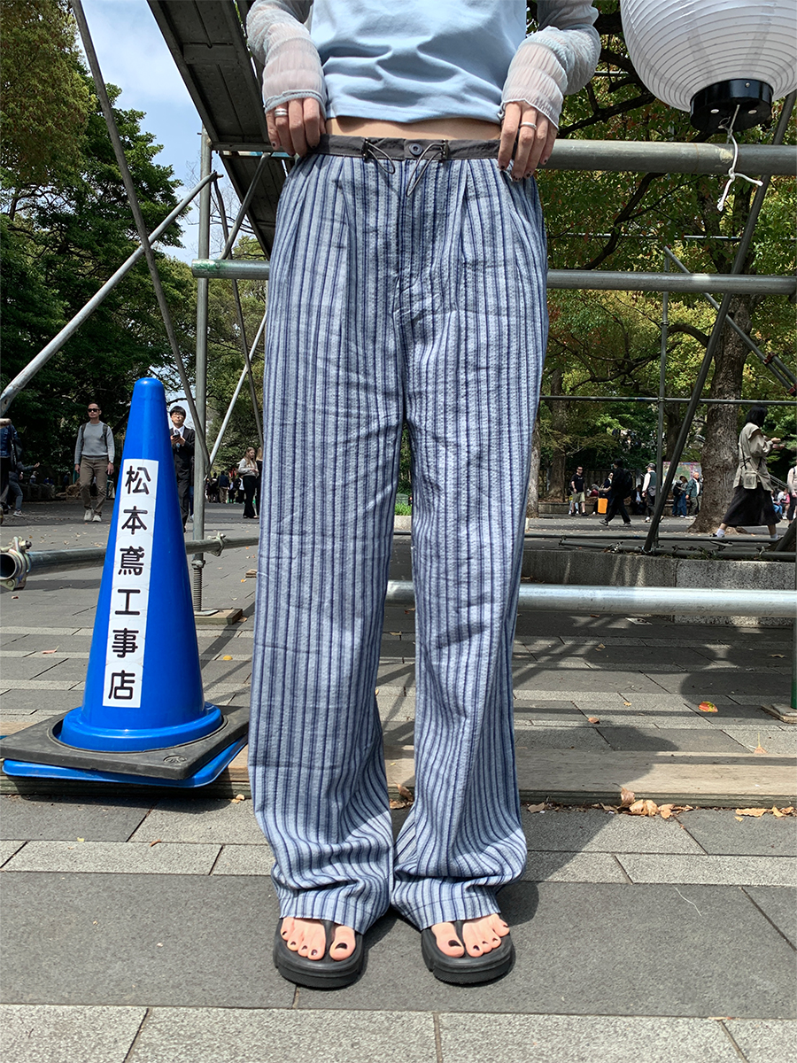 Stripe pin pants (3 colors) *Blue 5/22 sequential shipments
