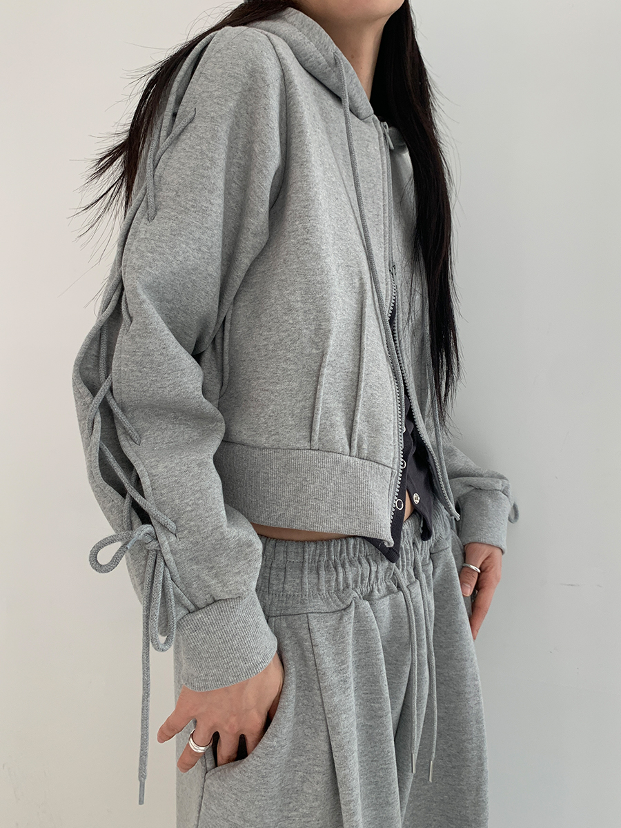 Side rope hoodie (3 colors) *Lining napping